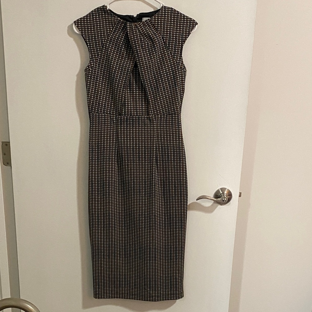 New York & Company Herringbone Midi Dress